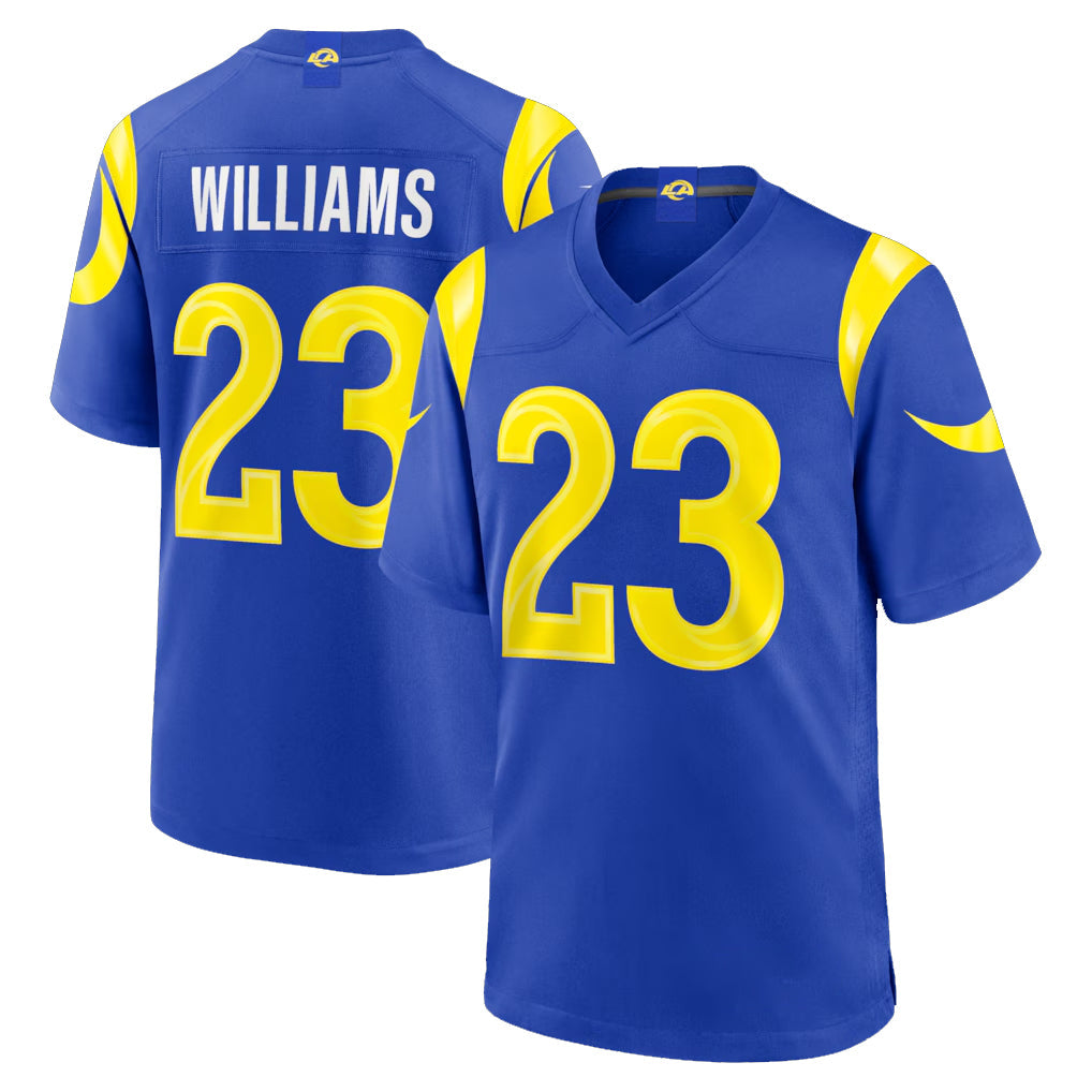 Choea LA.Rams #23 Kyren Williams Player Royal Limited Home Game Stitched Jerseys
