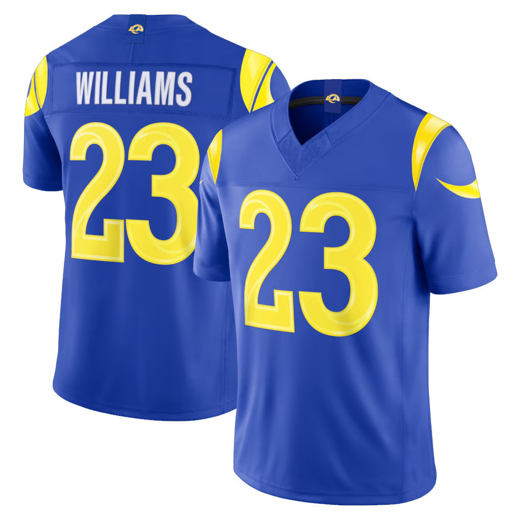 Choea LA.Rams #23 Kyren Williams Player Royal Limited Vapor F.U.S.E. Stitched Jerseys