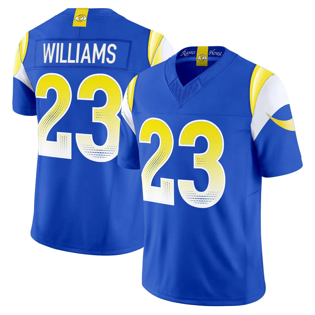 Choea LA.Rams #23 Kyren Williams Player Royal Rivalries Vapor Limited Home Game Stitched Jerseys