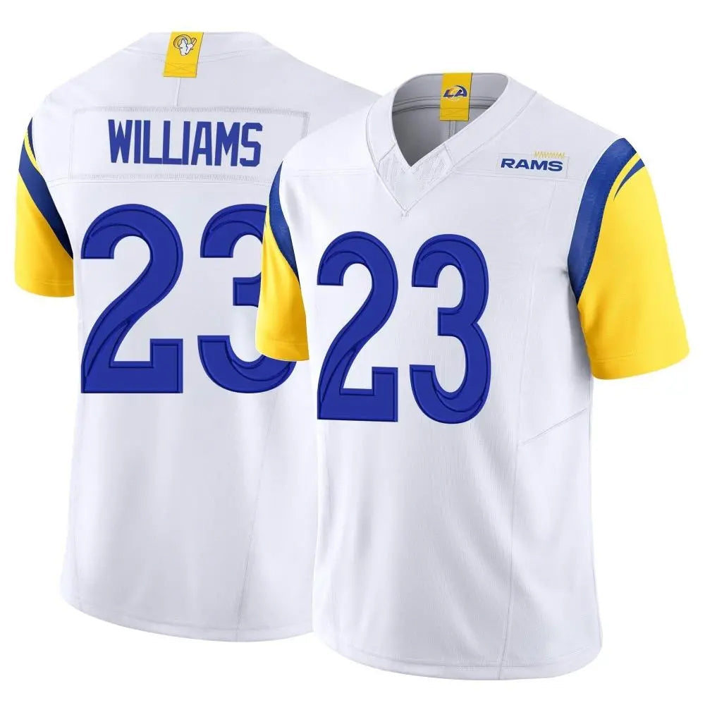 Choea LA.Rams #23 Kyren Williams Player White Limited Vapor F.U.S.E. Stitched Jerseys