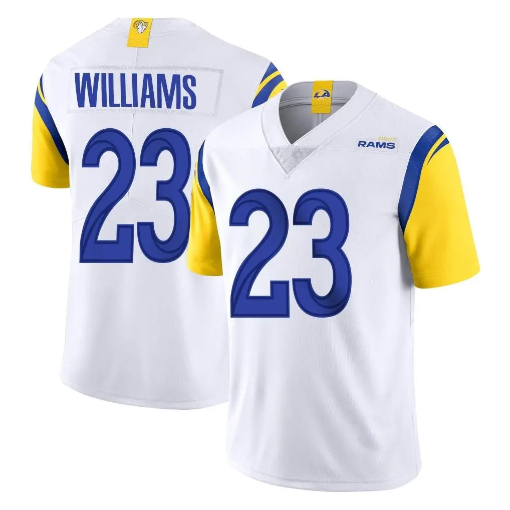 Choea LA.Rams #23 Kyren Williams Player White Limited Vapor Untouchable Home Game Stitched Jerseys