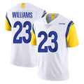 Choea LA.Rams #23 Kyren Williams Player White Limited Vapor Untouchable Home Game Stitched Jerseys