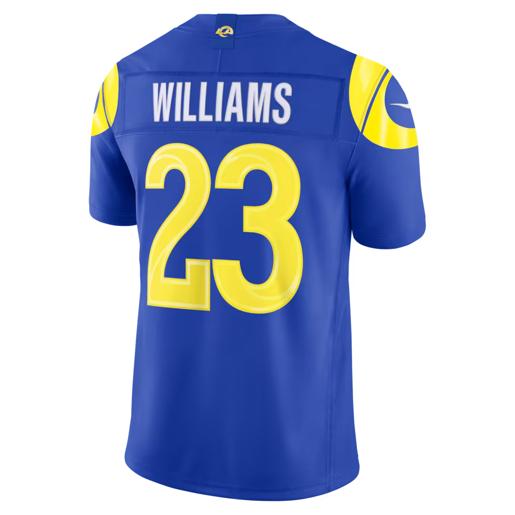 Choea LA.Rams #23 Kyren Williams Royal Team Vapor F.U.S.E. Stitched Limited Jerseys