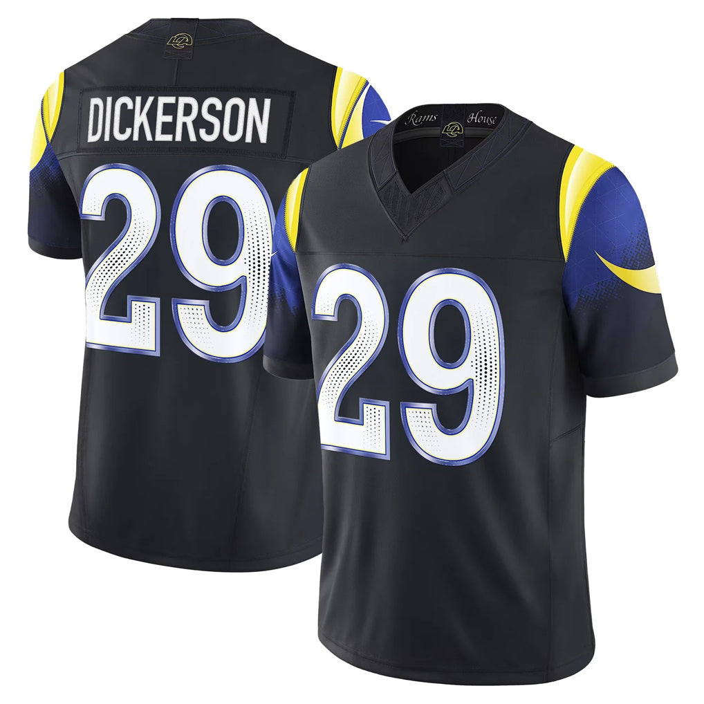 Choea LA.Rams #29 Eric Dickerson Player Black Rivalries Vapor Limited Stitched Jerseys