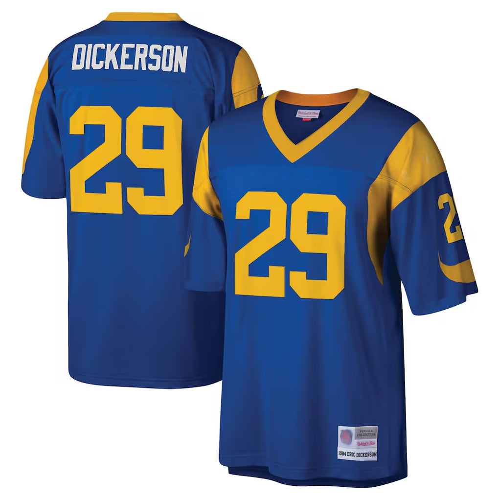 Choea LA.Rams #29 Eric Dickerson Player Royal Mitchell & Ness Legacy Replica Stitched Jerseys