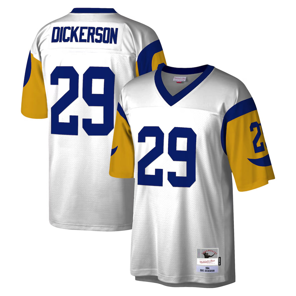 Choea LA.Rams #29 Eric Dickerson Player White Mitchell & Ness Legacy Replica Stitched Jerseys