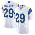 Choea LA.Rams #29 Eric Dickerson Player White Rivalries Vapor Limited Home Game Stitched Jerseys