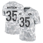 Choea LA.Rams #35 Jaylen Watson Player Arctic Camo Salute To Service Limited Game Stitched Jerseys