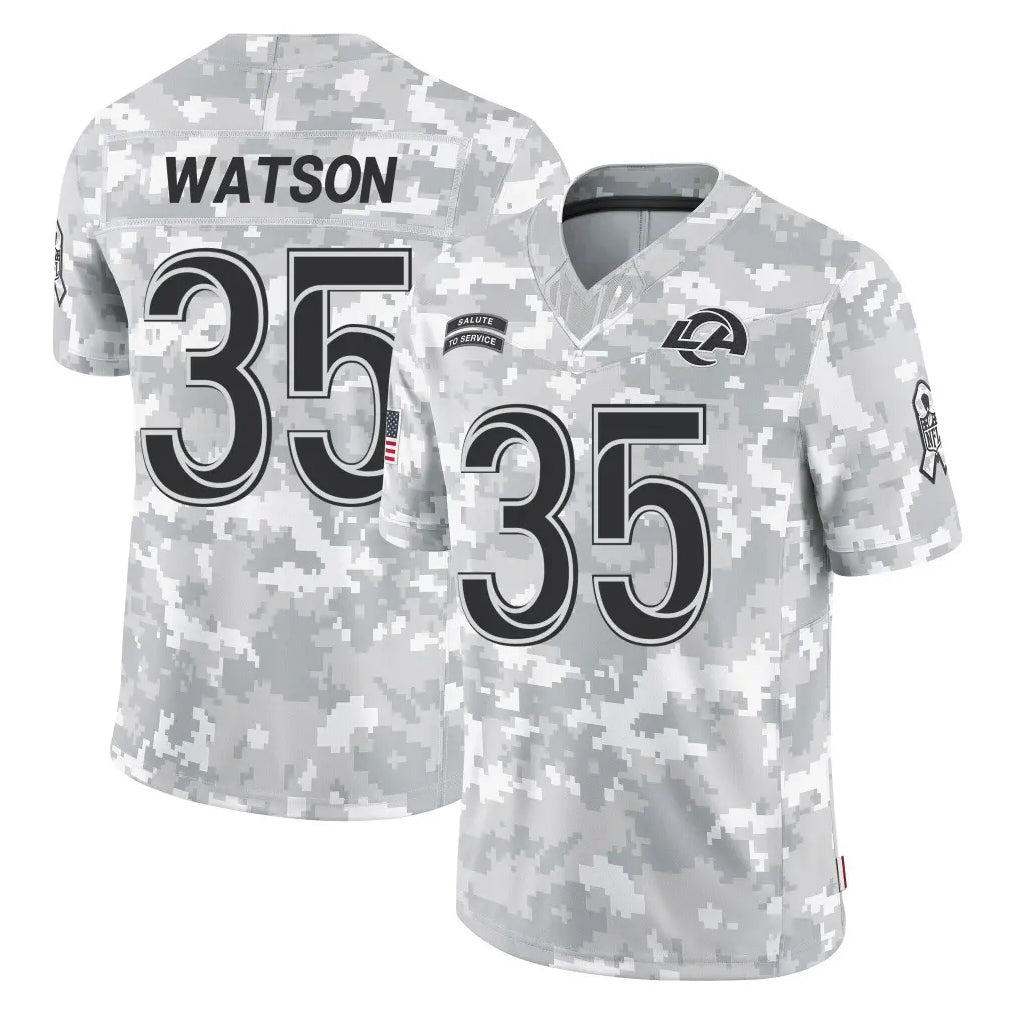 Choea LA.Rams #35 Jaylen Watson Player Arctic Camo Salute To Service Limited Game Stitched Jerseys