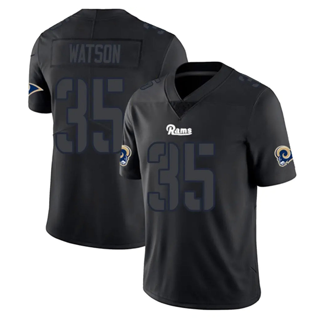 Choea LA.Rams #35 Jaylen Watson Player Black Impact Limited Home Game Stitched Jerseys