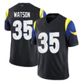 Choea LA.Rams #35 Jaylen Watson Player Black Midnight Rivalries Collection Limited Home Game Stitched Jerseys