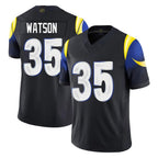 Choea LA.Rams #35 Jaylen Watson Player Black Midnight Rivalries Collection Limited Home Game Stitched Jerseys