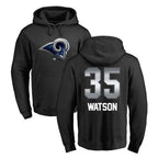 Choea LA.Rams #35 Jaylen Watson Player Black Pullover Hoodie Limited Game Stitched Jerseys