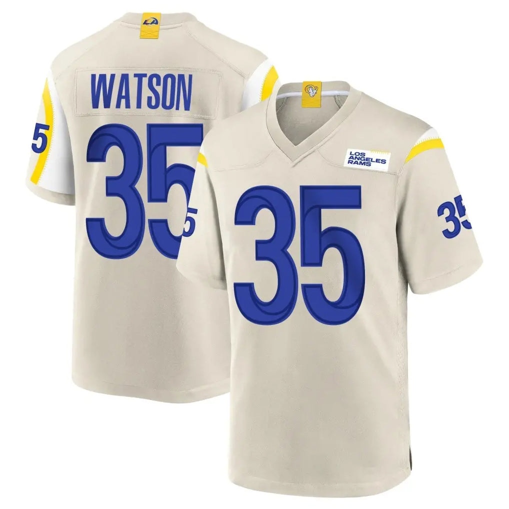 Choea LA.Rams #35 Jaylen Watson Player Bone Home Game Stitched Jerseys