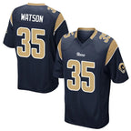 Choea LA.Rams #35 Jaylen Watson Player Navy Home Game Stitched Jerseys