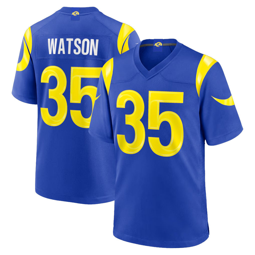 Choea LA.Rams #35 Jaylen Watson Player Royal Limited Home Game Stitched Jerseys