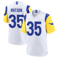 Choea LA.Rams #35 Jaylen Watson Player White Limited Home Game Stitched Jerseys