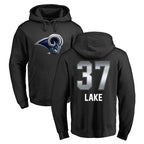 Choea LA.Rams #37 Quentin Lake Player Black Pullover Hoodie Limited Game Stitched Jerseys