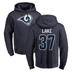 Choea LA.Rams #37 Quentin Lake Player Navy Pullover Hoodie Limited Game Stitched Jerseys