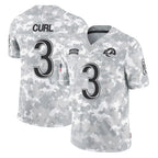 Choea LA.Rams #3 Kam Curl Player Arctic Camo Salute To Service Limited Game Stitched Jerseys