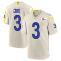 Choea LA.Rams #3 Kam Curl Player Bone Home Game Stitched Jerseys