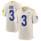 Choea LA.Rams #3 Kam Curl Player Bone Home Game Stitched Jerseys