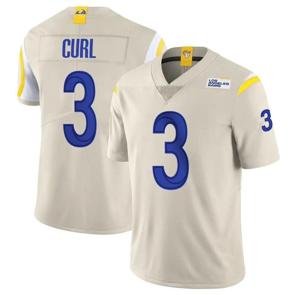 Choea LA.Rams #3 Kam Curl Player Bone Limited Vapor Home Game Stitched Jerseys
