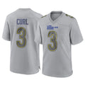 Choea LA.Rams #3 Kam Curl Player Gray Atmosphere Fashion Home Game Stitched Jerseys