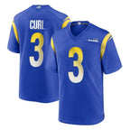 Choea LA.Rams #3 Kam Curl Player Royal Home Game Stitched Jerseys