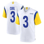 Choea LA.Rams #3 Kam Curl Player White Home Game Stitched Jerseys