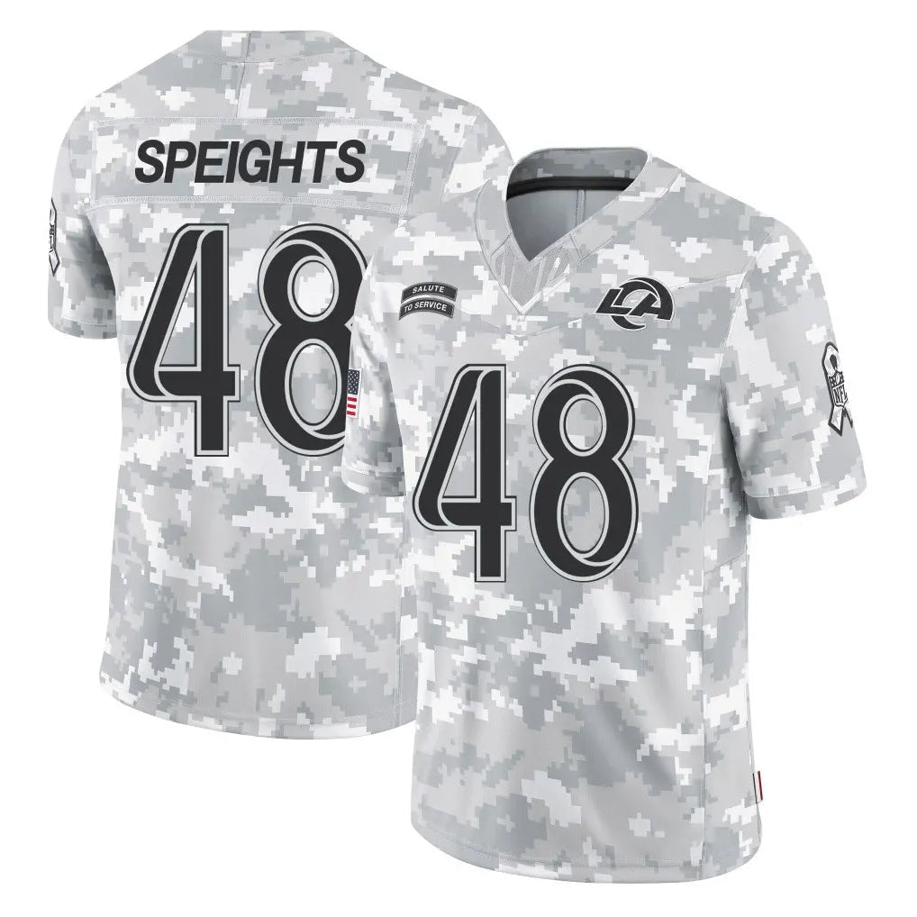 Choea LA.Rams #48 Omar Speights Player Arctic Camo Salute To Service Limited Game Stitched Jerseys