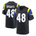 Choea LA.Rams #48 Omar Speights Player Black Midnight Rivalries Collection Home Game Stitched Jerseys