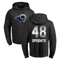 Choea LA.Rams #48 Omar Speights Player Black Pullover Hoodie Limited Game Stitched Jerseys