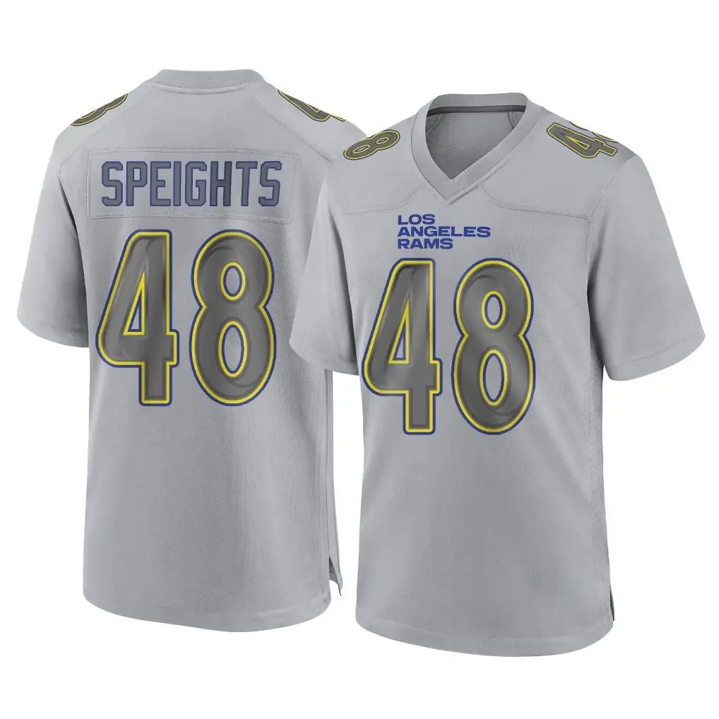 Choea LA.Rams #48 Omar Speights Player Gray Atmosphere Fashion Home Game Stitched Jerseys