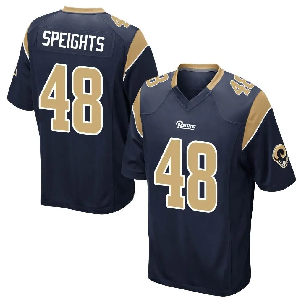 Choea LA.Rams #48 Omar Speights Player Navy Home Game Stitched Jerseys