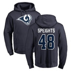 Choea LA.Rams #48 Omar Speights Player Navy Pullover Hoodie Limited Game Stitched Jerseys