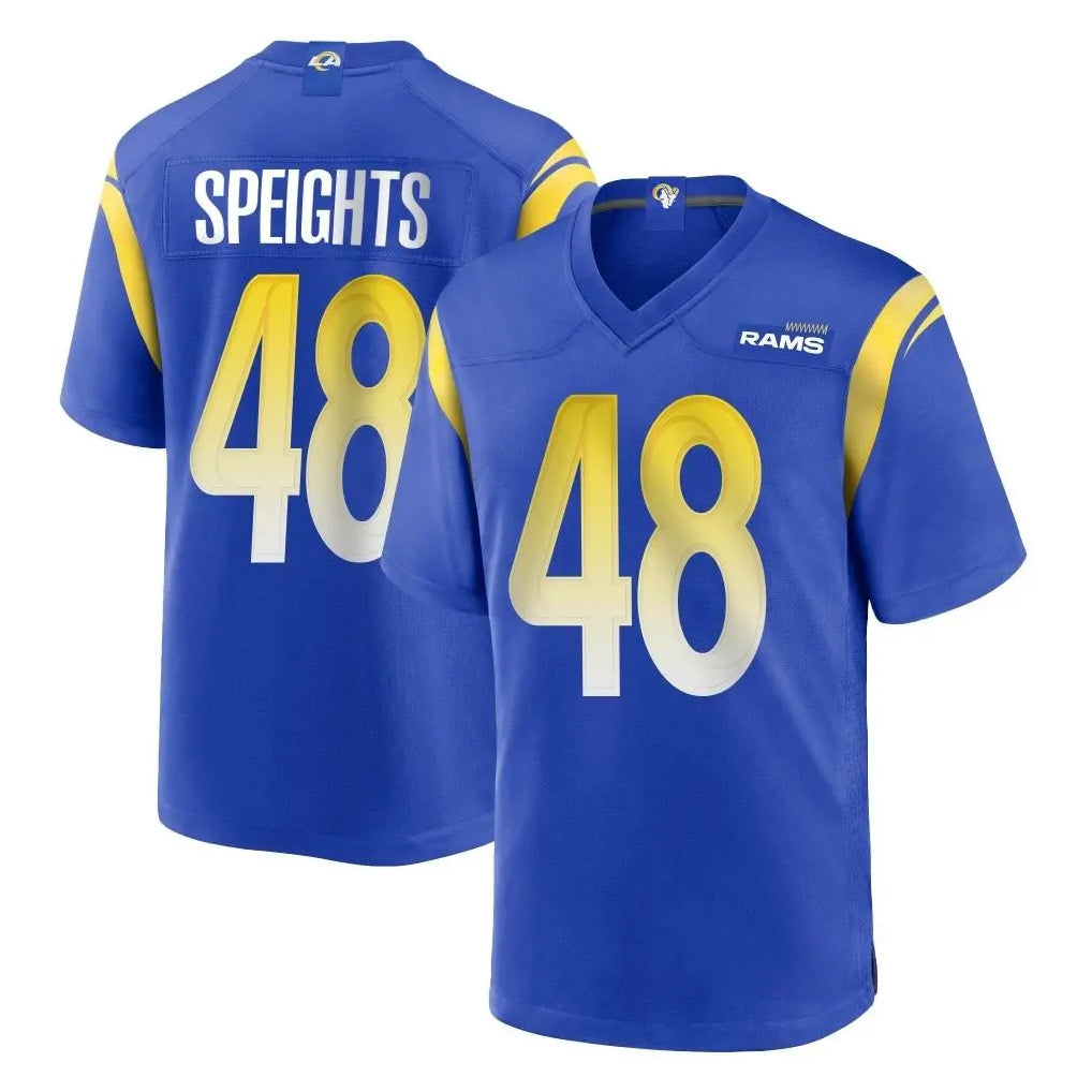 Choea LA.Rams #48 Omar Speights Player Royal Home Game Stitched Jerseys