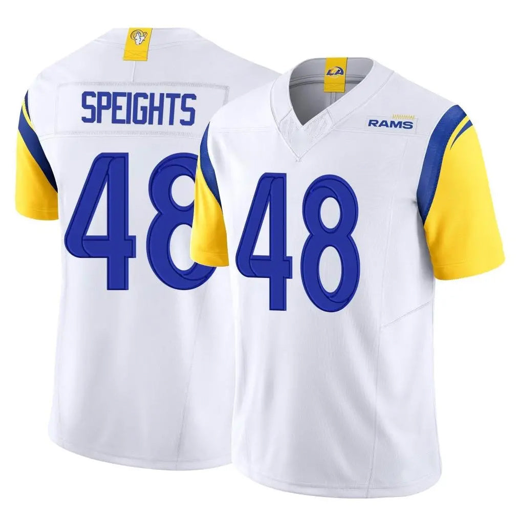 Choea LA.Rams #48 Omar Speights Player White Limited Vapor F.U.S.E. Home Game Stitched Jerseys