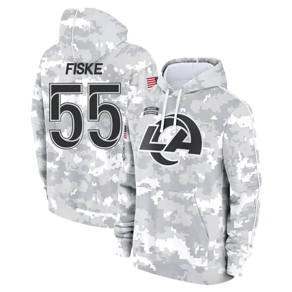 Choea LA.Rams #55 Braden Fiske Player Arctic Camo Salute to Service Hoodies Limited Game Stitched Jerseys