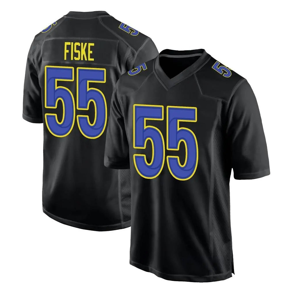 Choea LA.Rams #55 Braden Fiske Player Black Fashion Limited Home Game Stitched Jerseys