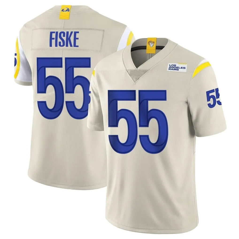 Choea LA.Rams #55 Braden Fiske Player Bone Limited Vapor Home Game Stitched Jerseys