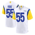 Choea LA.Rams #55 Braden Fiske Player White Home Game Stitched Jerseys
