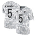 Choea LA.Rams #5 Kamren Kinchens Player Arctic Camo Salute To Service Limited Game Stitched Jerseys