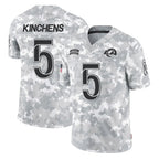 Choea LA.Rams #5 Kamren Kinchens Player Arctic Camo Salute To Service Limited Game Stitched Jerseys