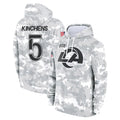 Choea LA.Rams #5 Kamren Kinchens Player Arctic Camo Salute to Service Hoodies Limited Game Stitched Jerseys