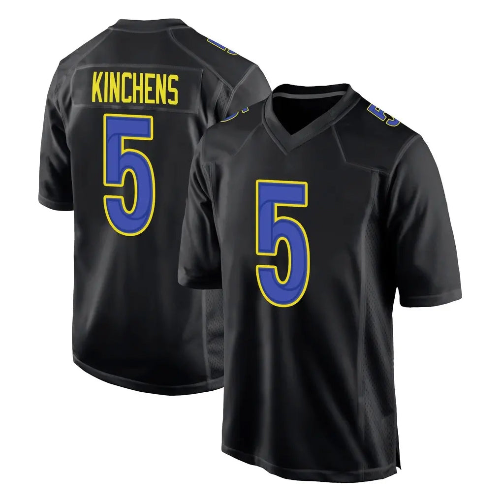 Choea LA.Rams #5 Kamren Kinchens Player Black Fashion Limited Home Game Stitched Jerseys
