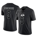 Choea LA.Rams #5 Kamren Kinchens Player Black Limited Reflective Home Game Stitched Jerseys