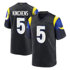 Choea LA.Rams #5 Kamren Kinchens Player Black Midnight Rivalries Collection Home Game Stitched Jerseys