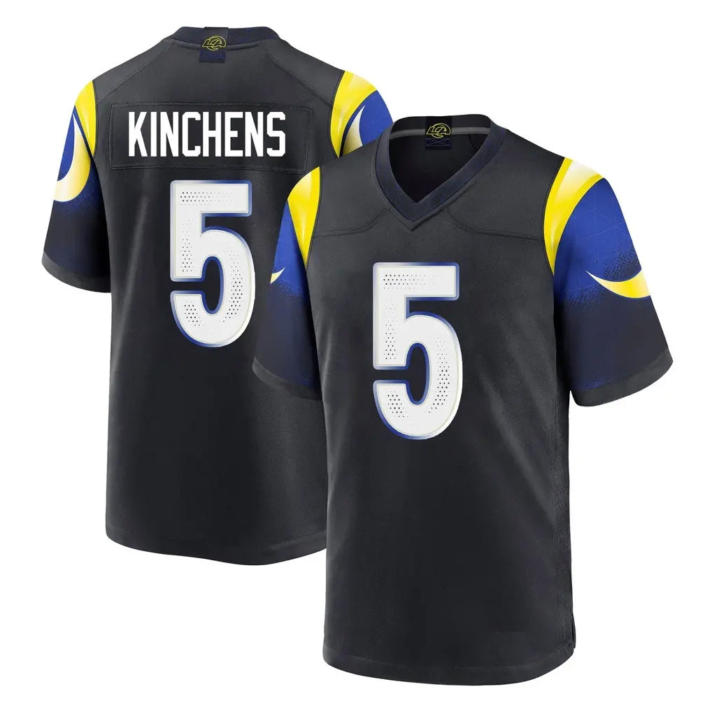 Choea LA.Rams #5 Kamren Kinchens Player Black Midnight Rivalries Collection Home Game Stitched Jerseys
