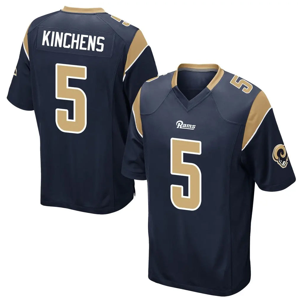 Choea LA.Rams #5 Kamren Kinchens Player Navy Home Game Stitched Jerseys